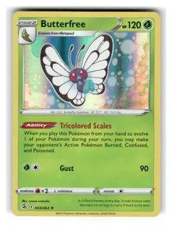 Butterfree 003/264 Holo Rare Fusion Strike Pokemon Holo Near Mint - Image 1