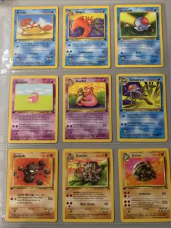 Pokemon TCG 1st Edition Fossil Set Non Holo Rare Binder Page Lot - WOTC VTG 1999 - Image 1