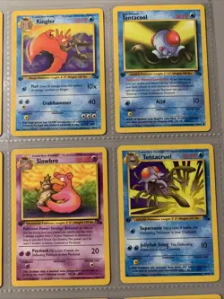 Pokemon TCG 1st Edition Fossil Set Non Holo Rare Binder Page Lot - WOTC VTG 1999 - Image 3