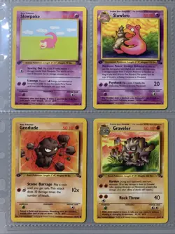 Pokemon TCG 1st Edition Fossil Set Non Holo Rare Binder Page Lot - WOTC VTG 1999 - Image 5