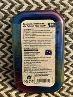 Pokemon TCG: Scarlet & Violet-Prismatic Evolutions Mini Tin | Leafeon I In Hand - Image 4