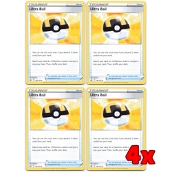 Pokemon TCG 4x Ultra Ball 146/159 Crown Zenith Playset LP - Image 1
