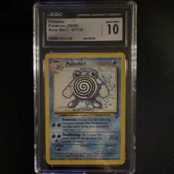 Pokemon TCG Poliwhirl 038/102 Base Set Uncommon Regular CGC 10 English (2000) - Image 1