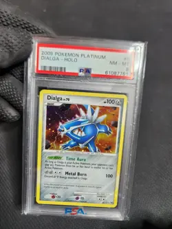 2009 Pokemon Platinum Dialga 6/127 Holofoil Rare Holo Graded Card PSA 8 NM-MT - Image 1