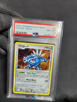 2009 Pokemon Platinum Dialga 6/127 Holofoil Rare Holo Graded Card PSA 8 NM-MT - Image 5