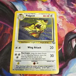 Vintage 1999 Pokemon Pidgeot 8/64 Holo Card Rare 80 LP - Image 2