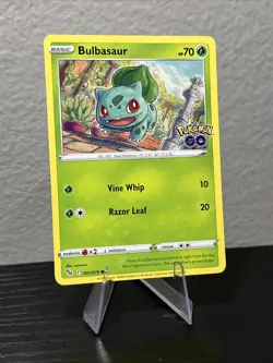 Pokemon TCG Bulbasaur Card Pokemon Go 001/078 Regular Common - Image 2