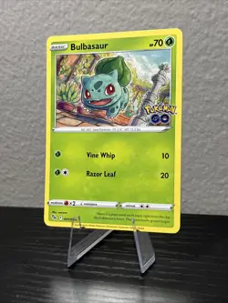 Pokemon TCG Bulbasaur Card Pokemon Go 001/078 Regular Common - Image 3