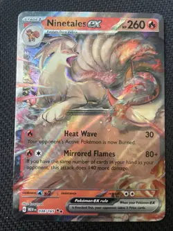 Pokemon TCG Ninetales EX 038/165 Holo Double Rare Mint Condition - Image 1
