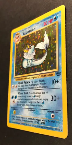 1999 Nintendo Pokemon Jungle Holo VAPOREON 12/64 Mint Condition!! - Image 5
