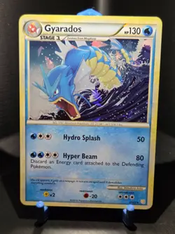Pokemon HeartGold & SoulSilver Gyarados Cracked Ice Holo 4/123 NM - Image 1