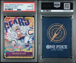 2023 Monkey.D.Luffy OP05-119 Alt Art - Awakening of The New Era One Piece PSA 10 - Image 3