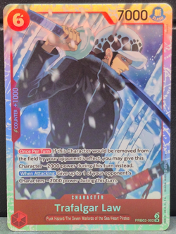 Trafalgar Law PRB-02 PRB02-002 Super Rare The Best Vol 2 One Piece Near Mint TCG - Image 1