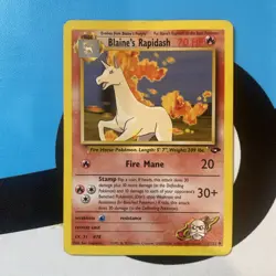 Pokemon Card Gym Challenge Blaine's Rapidash 33/132 WOTC - Image 1