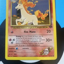 Pokemon Card Gym Challenge Blaine's Rapidash 33/132 WOTC - Image 2