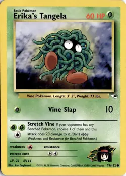 Erika's Tangela 079/132 Gym Heroes Pokemon Card TCG - Image 1