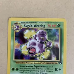 Pokemon Cards Koga's Weezing 50/132 Unlimited Gym Challenge WOTC Uncommon NM - Image 3