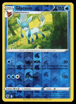 Glaceon 038/189 Rare Astral Radiance Reverse Holo Pokemon Card - Image 1