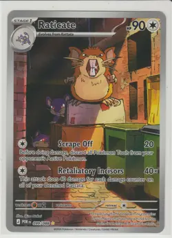 Raticate - Illustration Rare Pokemon Card POR 099/088 - Image 1