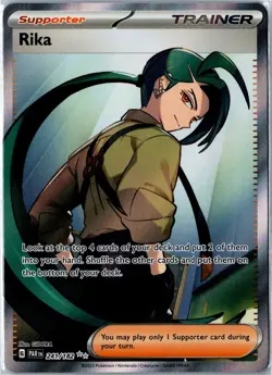 Pokemon Card - Rika 241/182 Paradox Rift Ultra Rare Near Mint - Image 1