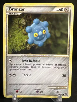 Bronzor 58/102 Non-Holo HS Triumphant Pokemon Card 2010 - Image 1