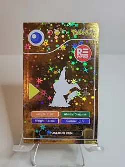 Mimikyu Gold Foil Pokemon 2024 Data Card - Image 2