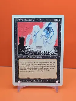 ⚫⚫⚫ 1994 Magic The Gathering ANIMATE DEAD REVISED 3RD EDITION PLAYED ⚫⚫⚫3 - Image 1