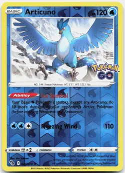 Articuno Reverse Holo Holo Rare Pokemon GO 024/078 NM - Image 1