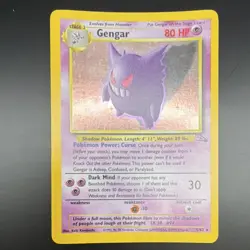 Pokemon Gengar 5/62 Fossil Unlimited Holo Rare *HP* - Image 3