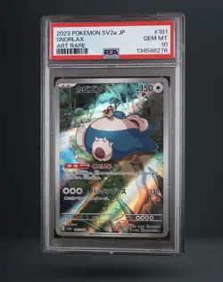 Pokemon Snorlax Holo #181/165 SV2a Japanese 151 AR Art Rare. PSA 10 Gem Mint - Image 1