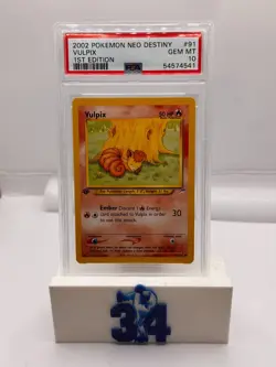 2002 Pokemon Neo Destiny #91 Vulpix 1st Edition PSA 10 GEM MINT - Image 1