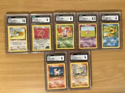 Pokemon Cgc Slab Bundle (7) Three Slabs Have Cracks - Image 1