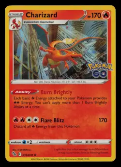Charizard 010/078 Holo Rare Pokemon GO Pokemon Holo Near Mint - Image 1