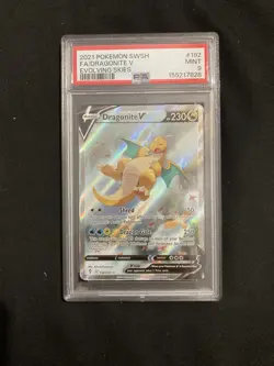 Dragonite V 192/203 Alternate Art Evolving Skies Pokemon English PSA 9 MINT - Image 1