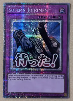Solemn Judgment RA05-EN124 Starlight Rare 1st Ed - Image 1