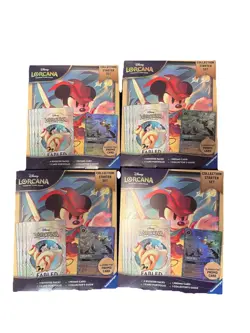 LOT of 3 Lorcana Fabled Collection Starter Set Box Booster Tinker Promo Disney - Image 1