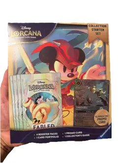 LOT of 3 Lorcana Fabled Collection Starter Set Box Booster Tinker Promo Disney - Image 2