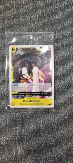 Sealed Pack Pre Release Op15 P-115 Boa Hancock Promo Card + LUFFY leader - Image 1