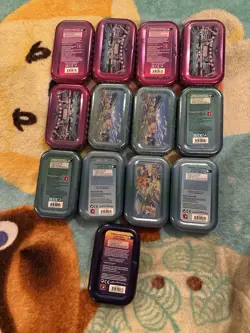 Pokemon TCG Mini Tins Opened Lot of 13 (some empty, some with coin &/or Art Card - Image 2
