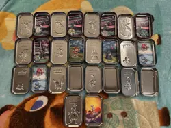 Pokemon TCG Mini Tins Opened Lot of 13 (some empty, some with coin &/or Art Card - Image 3