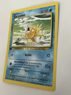 1st Edition Karpador Magikarp 35/102 German Base Set WOTC Pokemon Card NM - Image 2