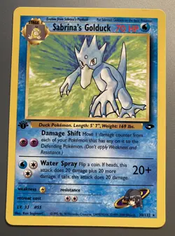 Pokemon Card Sabrina's Golduck Gym Challenge 1st Edition 30/132 (Original Owner) - Image 1