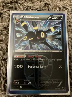 Pokemon TCG Umbreon Card 64/116 Plasma Freeze Non-Holo Rare Mint Condition - Image 1