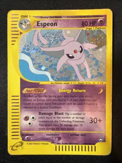 Espeon H9/H32 Holo Rare Aquapolis Pokemon Card - Image 1