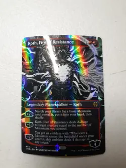 Koth, Fire of Resistance Borderless Manga Step-and-Compleat Foil NM Phyrexia All - Image 1