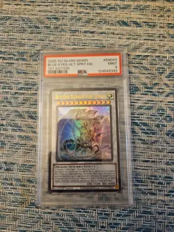 Yu-Gi-Oh Blue-Eyes Ultimate Spirit Dragon PSA MINT Graded Card - Image 1