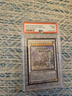Yu-Gi-Oh Blue-Eyes Ultimate Spirit Dragon PSA MINT Graded Card - Image 2