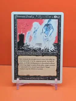⚫⚫⚫ 1994 Magic The Gathering ANIMATE DEAD REVISED 3RD EDITION PLAYED ⚫⚫⚫4 - Image 1