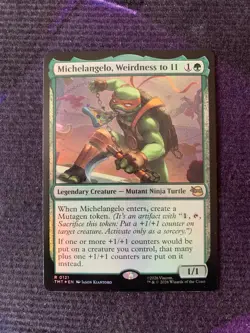 MICHELANGELO, WEIRDNESS TO 11 0121 TMNT MAGIC: THE GATHERING FOIL NM/M - Image 1
