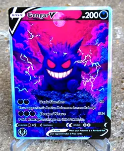 Pokemon Gengar V Anima Doujin ACG DIY Craft Full Art Custom Card Holo Handmade - Image 1